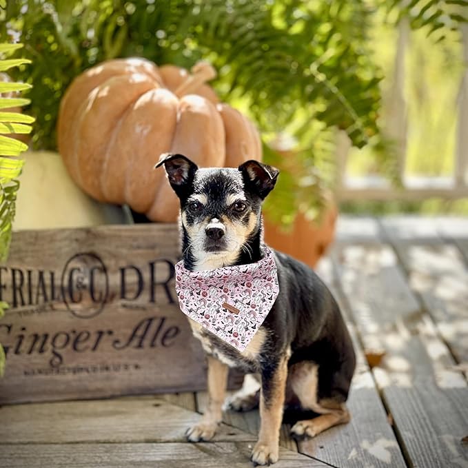 Lionheart Glory Halloween Dog Bandana - 1 Pack Washable Soft Scarf, Fall Bib for Small to Large Dogs, Adjustable Square Bandana for Boys and Girls