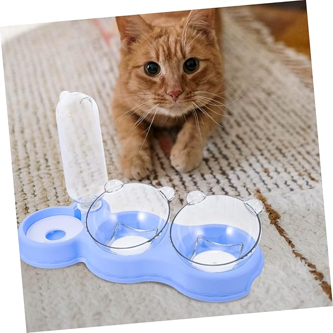 BESPORTBLE Detachable Pet Waterer and Dog Food Feeder Skid Dual Bowls for Indoor Use Convenient Automatic Water Dispenser for Cats and Dogs Safe Easy to Design