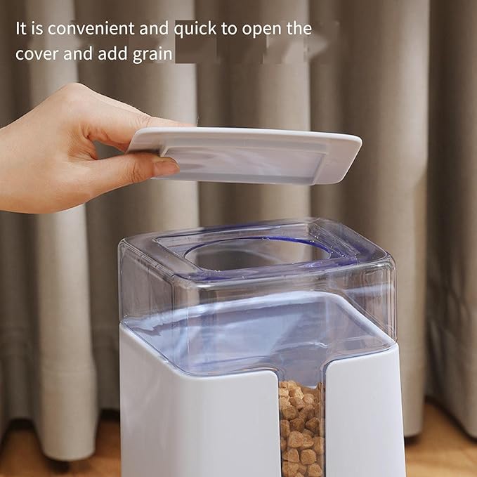 ZeYuan Pet Double Bowl Automatic Feeder Water Dispenser Dog Bowl Cat Bowl Pet Supplies Feeding Water Dispenser 3.5L Large Capacity adopts Natural Gravity Water Supply System