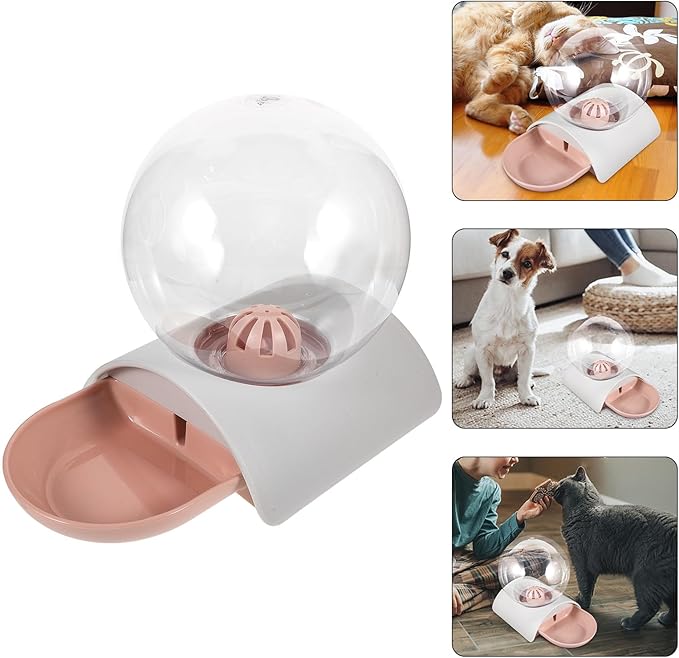 BESPORTBLE Pet Automatic Waterer Bubble Water Dispenser Large Capacity Pink Pet Water Holder Suitable for Dogs and Cats Indoor Feeding