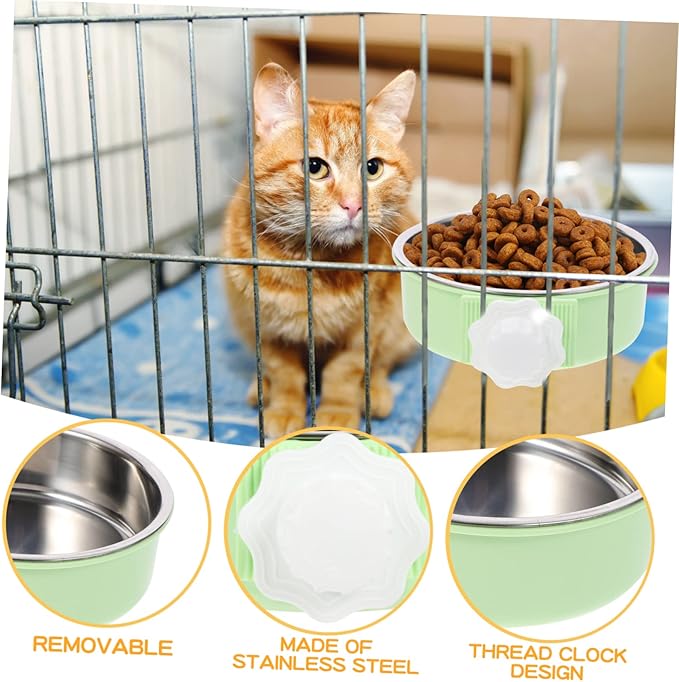Generic Dog Feeder Pet Food Storage Containers Feeders Kennel Mats Kitten Bowls Feeding Station Automatic Cat Feeder Cat Bowl Stand Pet Feeding Mat Dog Bowls with Stand Toy Green