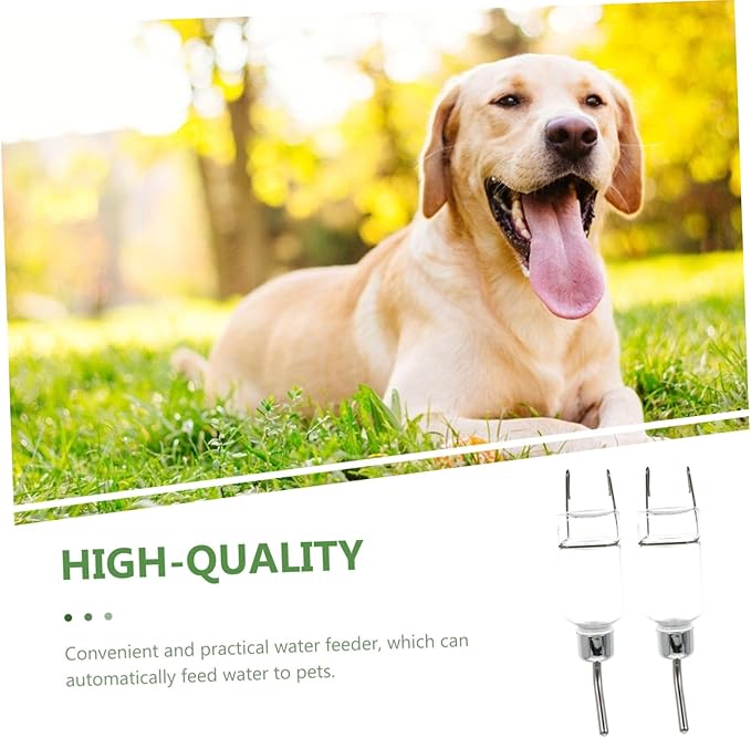 GANAZONO 2pcs Pet Water Dispenser Hanging Automatic Feeder for Cats Dogs Animals Capacity Lightweight Portable Design Level Observation