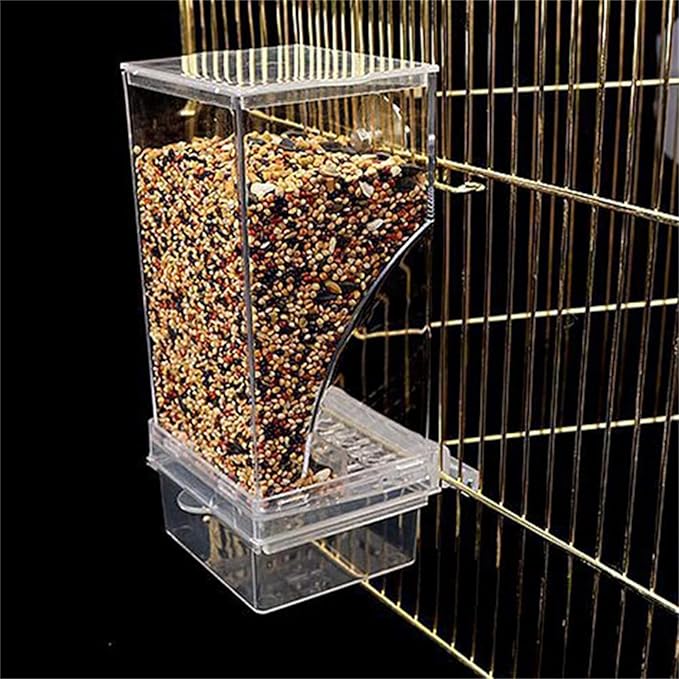 Automatic Pet Feeder, Automatic Dry Food Dispenser Bird Feeder, for Pet Feeder, Cats, Large Dogs(Transparent)