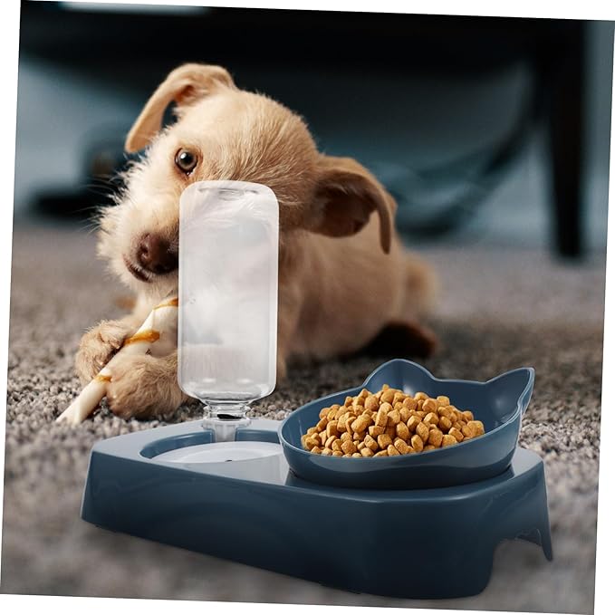 Totority Dog Water Feeder Bowl Automatic Pet Food Dispenser Bottle Raised Pet Drinking Bowl for Cats Dogs
