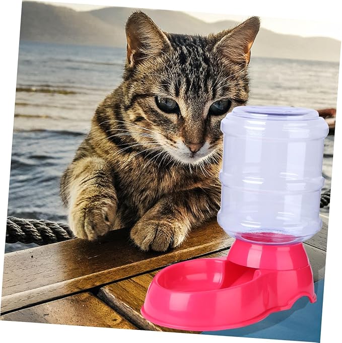 Large Capacity Cat Feeder Automatic Wet Food Feeder Auto Water Dispenser Pet Food Bowl Non-Slip Base Easy Assembly