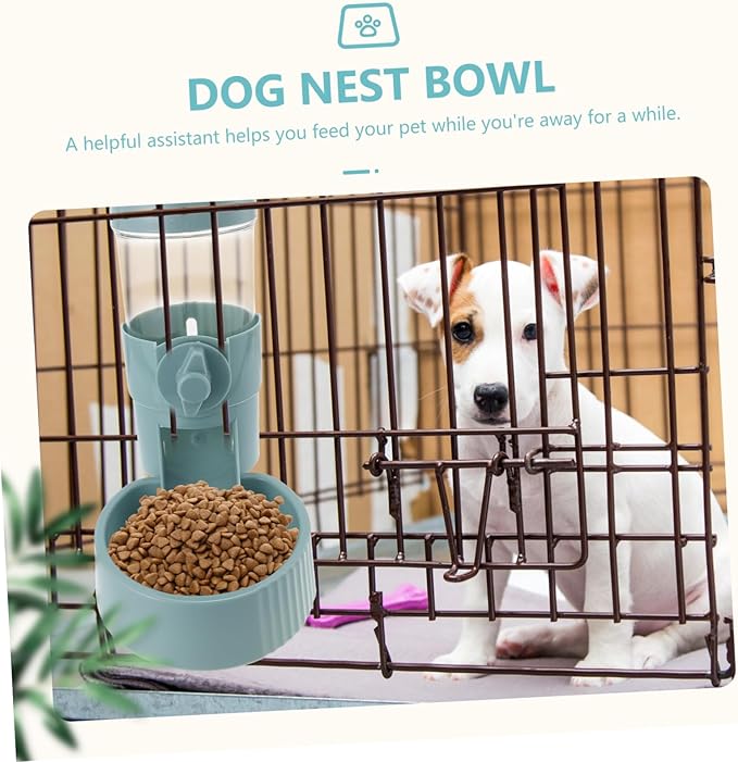 Yardwe Hanging Automatic Pet Food Feeder Material Non-tip and Cats Easy to Install Feeding Station for Puppies and Kittens