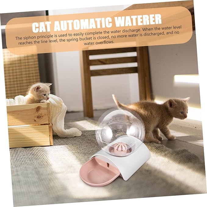 Dog Cat Automatic Waterer Water Fountain Large Storage Abs Acrylic Easy to Clean