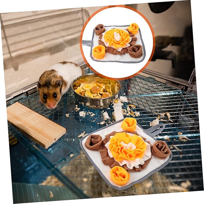 Pet Sniffing Pad Rabbit Feeding Mat Non-Slip Polar Fleece Dog Treats for Small Animals