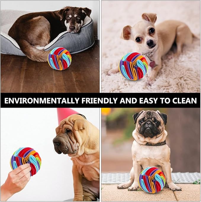 BESPORTBLE 2PCS Dog Sniff Balls Interactive PET Snuffle Toys 15cm Diameter Slow Feeder Balls for Chewing Sniffing for Training Engaging Dogs