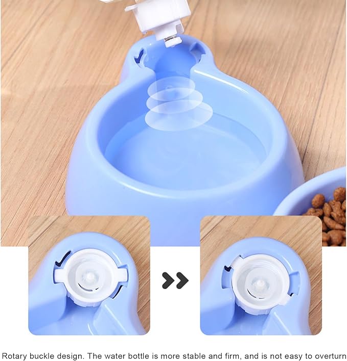 1 Set Cat Water Feeder Auto Replenishment Large Capacity Mushroom Shape Pet Dog Cat Water Food Container Pet Supplies, Mushroom Shape Pet Cat Dog Automatic Feeder, Dog Food Dispenser Blue