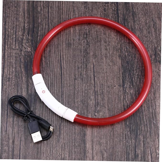 HANABASS Led Glowing Pet Dog Collar USB Rechargeable Dog -Saving Design for Night Visibility