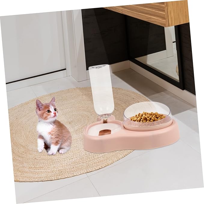 1pc Automatic Pet Water Feeder Dual Bowls Non- Design for Cats and Dogs Easy to Pet Supply for Home Use