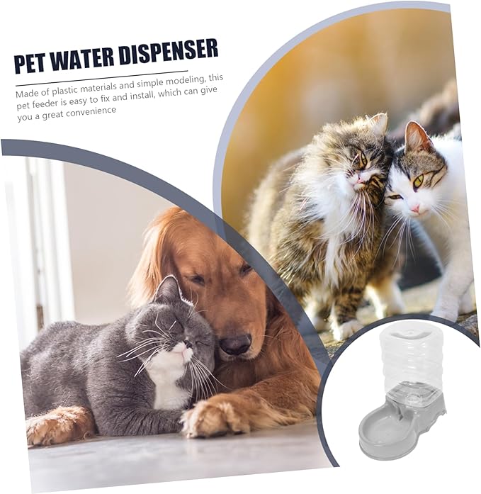 YARNOW Automatic Pet Water Dispenser for Cats and Dogs Large Capacity Stainless Steel Pet Feeder -Crack