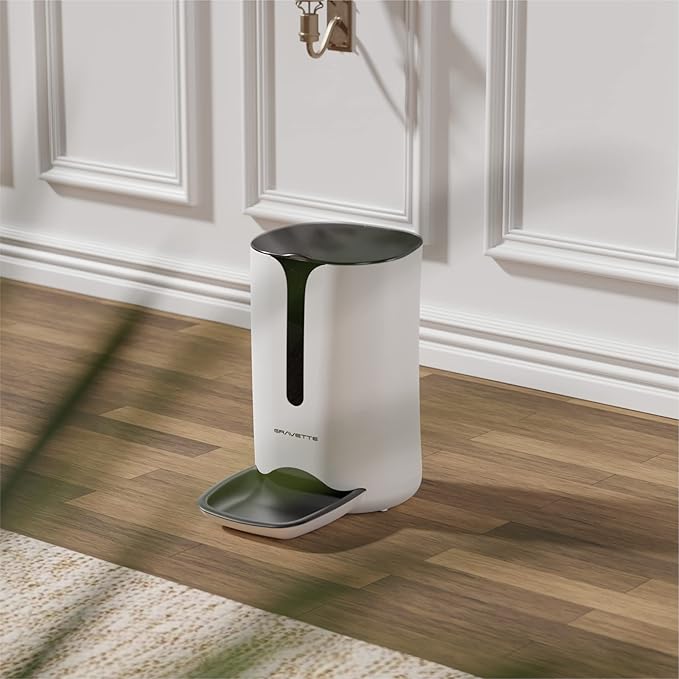 Automatic Pet Feeder for Cats and Dogs, 7L Dry Auto Food Dispenser with Integrated Infrared Sensor, Timed Cat Feeder, Feeding Voice Recorder (White)