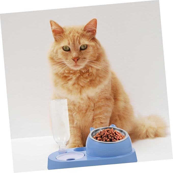 Pet Automatic Water Dispenser with Dual Bowls Stylish Durable Cat and Dog Feeder Bite-Resistant and Design Easy to Clean for Home Use