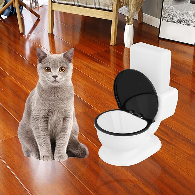 Nolvety Toilet Shape Automatic Pet Water Dispenser Feeder Drinking Fountain Detachable Water Bowl for Cats Dogs Birds