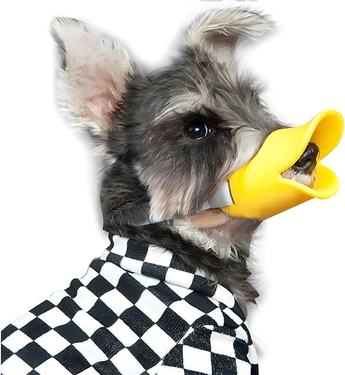 NACOCO Anti Bite Duck Mouth Shape Dog Mouth Covers Anti-Called Muzzle Masks Pet Mouth Set Bite-Proof (Yellow, M)