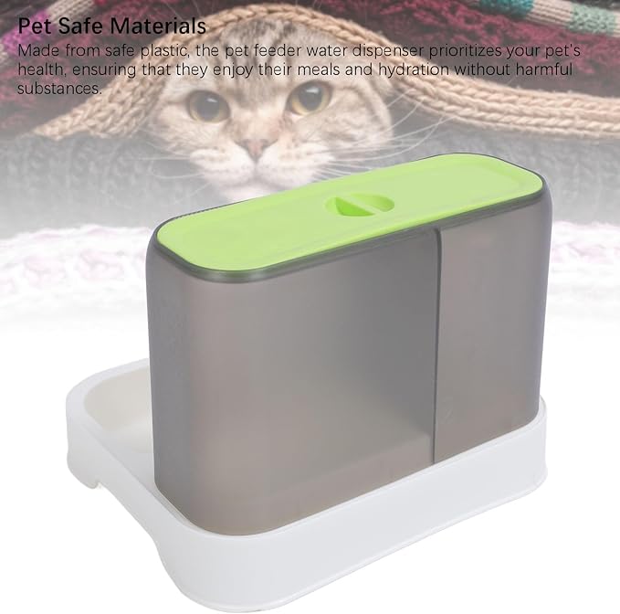 Pets Automatic Feeder and Waterer Set,Dogs Cats Food Feeder Travel Supply Feeder Water Dispenser 2 in 1 Self Feeding Bowl Cat Automatic Feeder for Dog Cat Feeding Sation