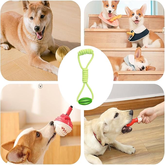 Dog Rope Ball Toy - Large Breed Dog Toy | Pet Interactive Rope Ball | Ropes Balls Dogs Large Breed | Interactive Food Dispenser String | Cotton Knot, Pet Chew Supplies for Easy Throwing