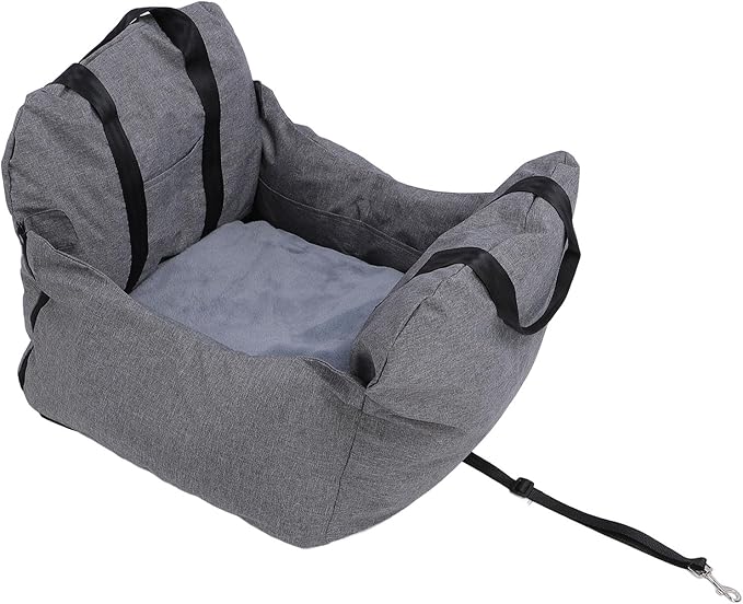 Portable Pet Booster Seat, Comfortable Dog Car Seat with PP Cotton, Washable Travel Safety Car Seat for Trip, Light and Portable with Oxford Cloth for Pet Seat