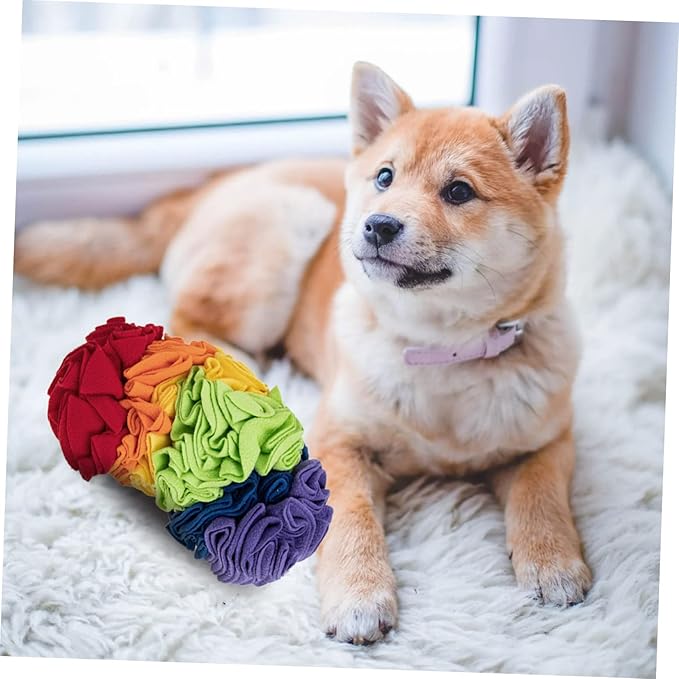 HANABASS Portable Dog Snuffle Mat Colorful Foraging Toy for Puppies Interactive Feeding Puzzle Engaging and Durable Design for Mental Stimulation and Boredom Relief