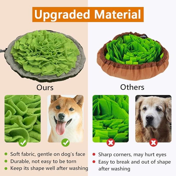 SCHITEC Snuffle Mat for Dogs, [Upgraded] Pet Slow Feeding Pad, Nosework Sniffing Bowl for Puppies Cats Small Dogs
