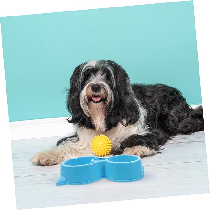 Dog Water Dispenser with Dual Bowls Automatic Pet Feeder for Dogs Cats Self Watering System with Material Compatible with Water Bottles for Puppies and Kittens