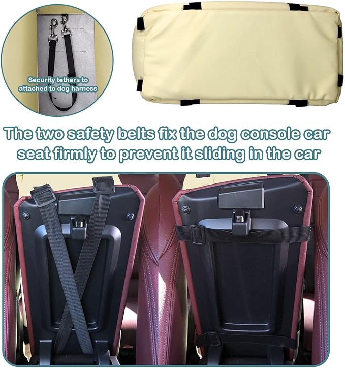 Dog Car Seat Centre Console Dog Booster Seat Dogs Console Car Seat for Dogs Cats Pets Up to 13lbs