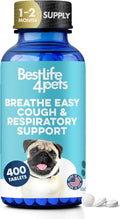 Breathe Easy Natural Cough Relief for Dogs - Gentle Senior Dog Respiratory, Congestion and Sneezing Relief Plus Trachea and Airway Support for Brachycephalic Dogs Ensures Calm Walks & Restful Sleep