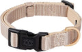The DOGISTRY - City Collar - Dune - Premium Dog Collar with Padded Neoprene & Signature Fabric - Refined Design & Everyday Luxury - Small