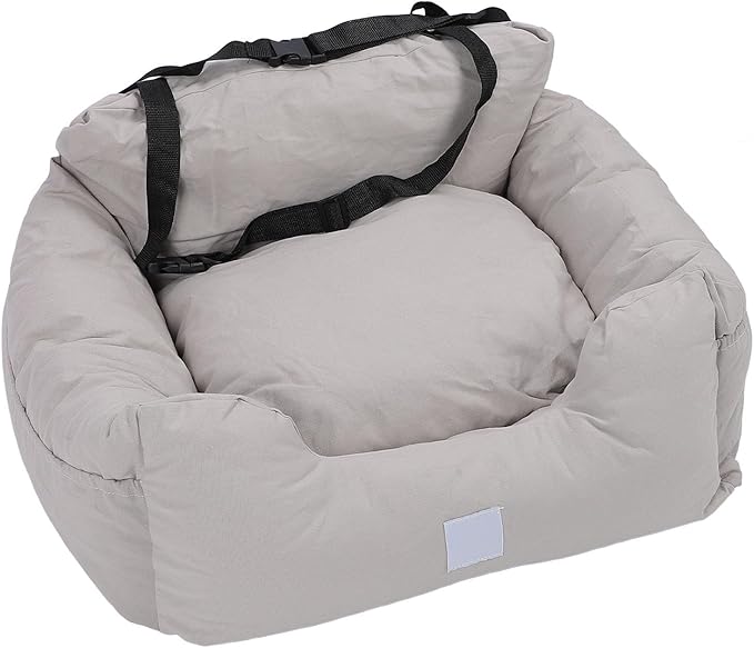 Dog Car Seat Removable Washable Portable Antislip Pet Car Bed for Small Medium Dogs Cats