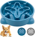 VANNON Slow Feeder Dog Bowls Durable Puzzle Feeder Non Slip Dog Food Dish Bloat Stop Food Bowls for Small Medium Dogs, 3 Cups, BPA Free, Blue