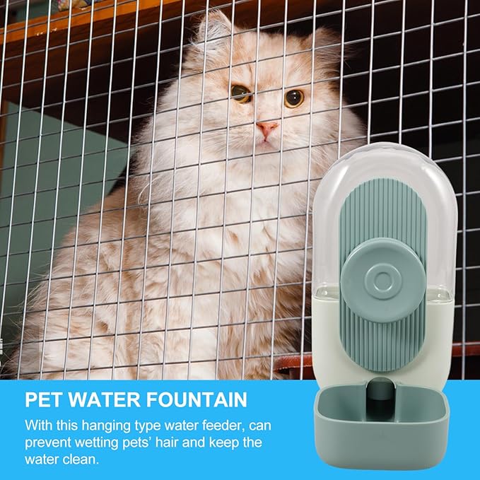 MERRYHAPY Hanging Pet Water Dispenser for Dogs Stable Clean Drinking Automatic Water Feeder with Body for Easy Monitoring for Crates Cages Design