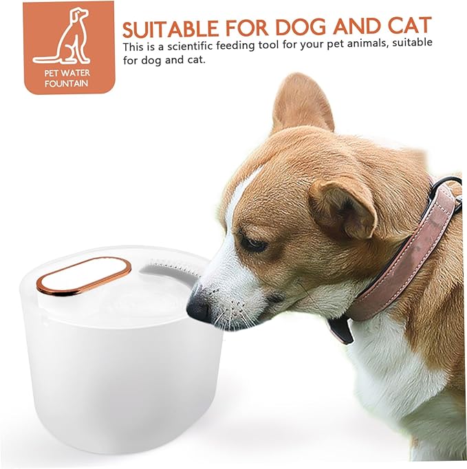 1set Automatic Cat Dog Water Fountain Dispenser Electric Pet Waterer Quiet and Led Low Water Indicator Material for