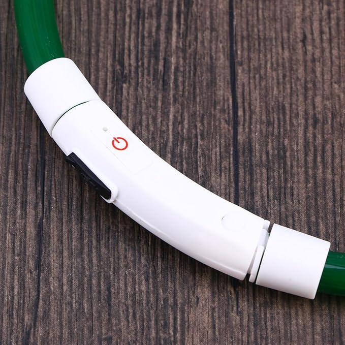 Led Illuminated Dog Collar Night Visibility Silicone Pet Collar Rechargeable Light