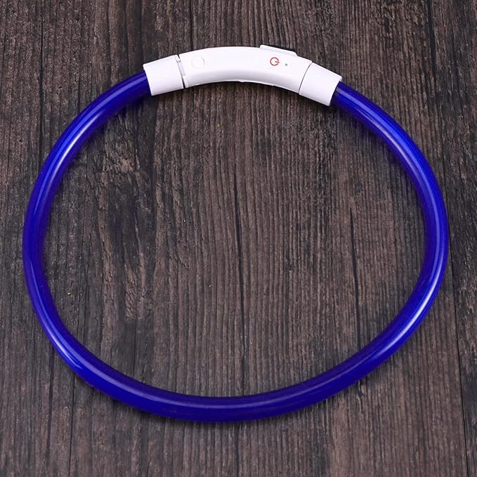 Led Glowing Dog Collar USB Rechargeable Pet for Night Safety Energy-Saving Design Flexible Outdoor Use