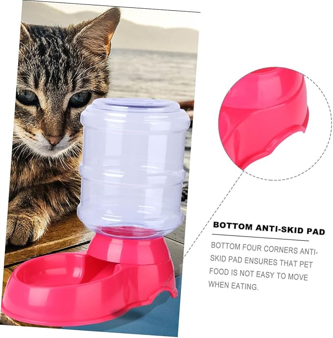 Happyyami Drinking Fountain Drinking Water Basin Water Bowl Automatic Feeding Device Pet Food Bowl