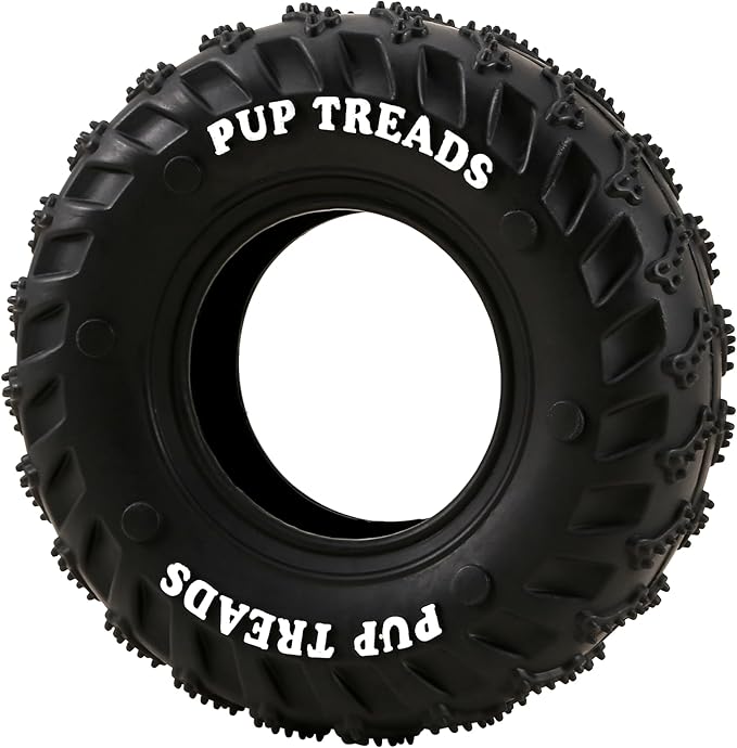 Dog Chew Toy for Aggressive Chewers Heavy Duty Rubber Tire for Medium Large Dogs