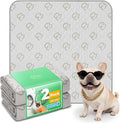 FXW Washable Pee Pads for Dogs, Puppy Pads with Super Absorbent, Specifically Designed for Potty Training, 35" Square, Khaki, 2 Packs