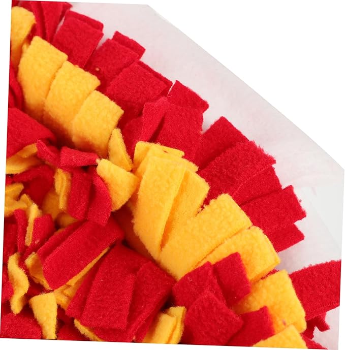 Luxshiny Pizza Shape Dog Snuffle Mat Slow Feeder Pet Smell Pad for Stress Relief and Intelligence Training Material Interactive Nose Work for Dogs and Cats