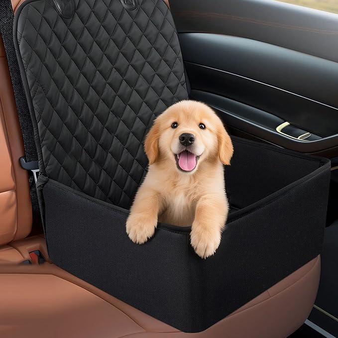 Dog Auto Seat Bed Travel Carrier Bed Washable Oxford Cloth Comfortable Foldable Basket Seat for SUV Truck Puppy