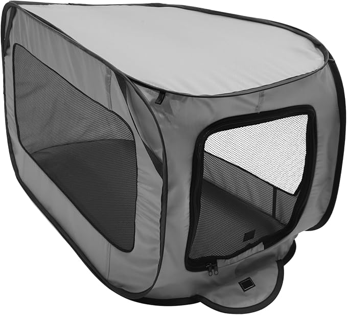 POPETPOP Portable Foldable Dog Car Bed Non Slip Thickened Pet Travel Kennel Crate for Large Dogs and Cats Car Seat Nest Easy to Install Suitable for Indoor and Outdoor Use