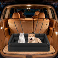 Pet Bed, Dog Car Seat, Dog Car Seat for Medium/Large Dogs, Foldable Design with Adjustable Safety Straps, Soft PP Cotton Padding, for Road Trips, Indoor Rest (Black)