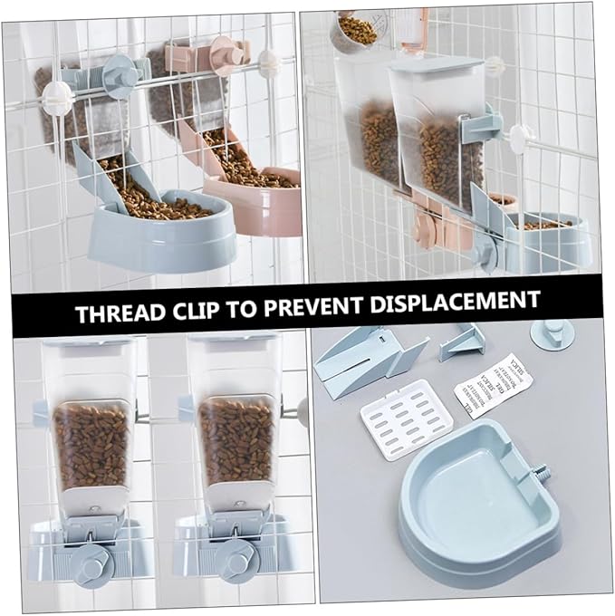 Automatic Pet Feeder Hanging Dog Food Dispenser Removable Tray for Easy Cleaning Deepened Bowl Design to Prevent Overflow for Puppies and Dogs