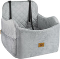Dog Car Seat for Small/Medium Dogs, Detachable Washable Dog Booster Car Seat Under 35lbs, High-Support Memory Foam,Travel Bed with Storage Pockets