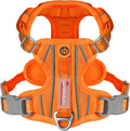 BARKBAY Dog Harness No Pull with ID Tag Pocket - Heavy Duty, Reflective, Easy Control for Large Dogs(Orange,XS)