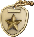 Vintage Pure Copper Pet ID Tags,Personalized Dog Tags,Three-Dimensional Relief Pet Pattern,Lettering on The Front and Back,Custom Pet Tags (A18-Army Star)