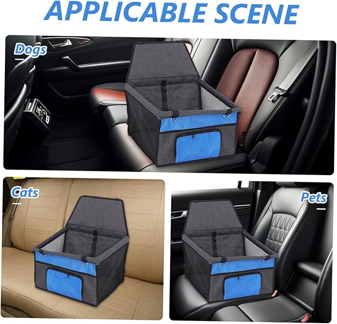POPETPOP Portable Pet Seat Cover for Dogs and Cats Breathable Travel Car Seat with Detachable Design Fits Vehicles for Trips and Easy Maintenance