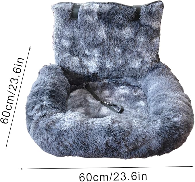 Dog Seat Car Plush – Sleek high-Performance Puppy Cushion, Functional, Non, Slip Travel Bed Pet, Traveling Camping Kitten Road Trip | Traveling Camping Kitten Road Versatile