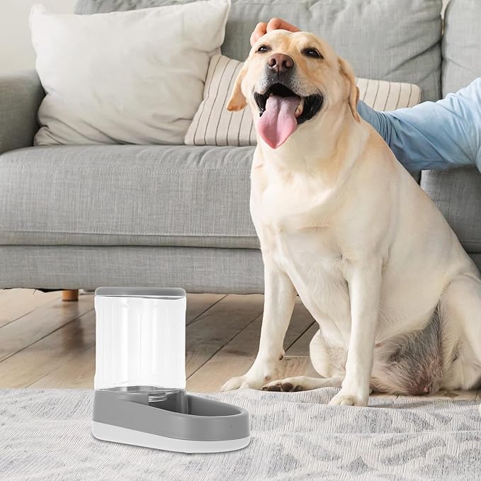 Automatic Pet Feeder and Gravity Water Dispenser Dual Bowl Set Airtight Food Container for Dogs and Cats Small to Large Pets Indoor Feeding